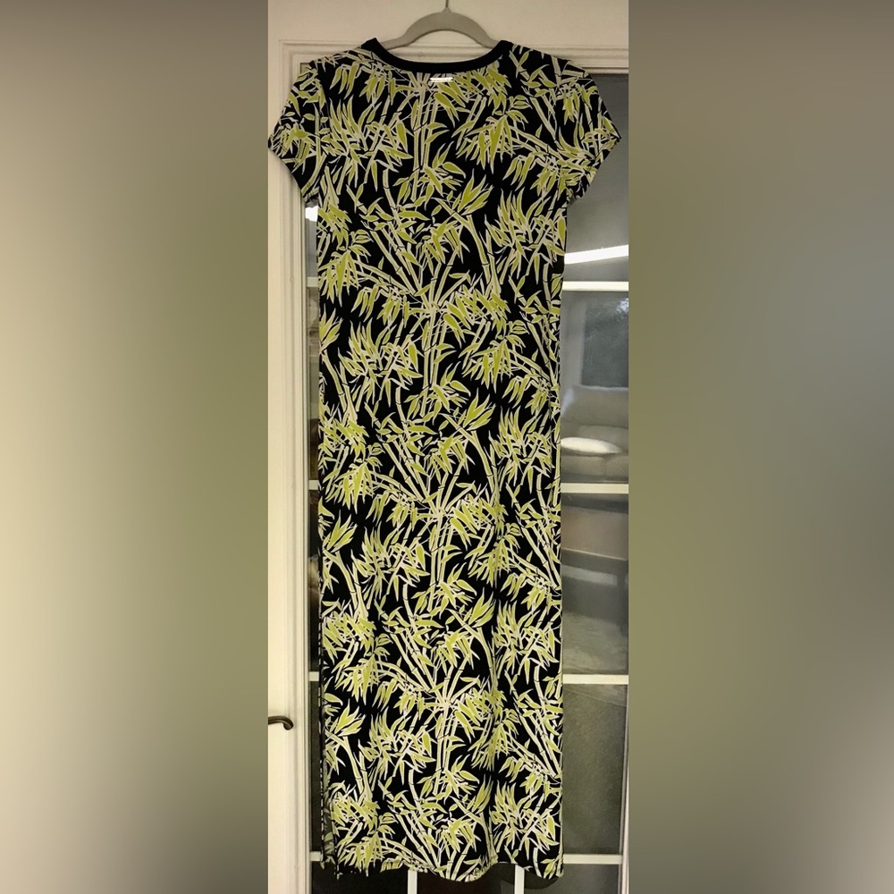 MICHAEL Michael Kors Black and Green Tropical Coastal‎ Maxi Dress